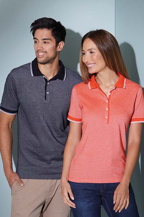 Eventbekleidung Poloshirts mit Kontraststreifen für Damen und Herren in verschiedenen Farben JN704/703