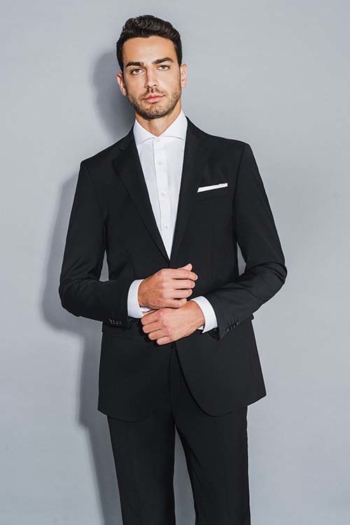 Daniel Hechter Corporate-Fashion dunkler Anzug mit weißem Hemd