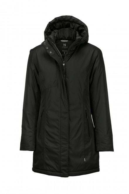Nimbus Jacke extra lange Winterjacke Mapleton im skandinavisch inspiriertem Design in schwarz