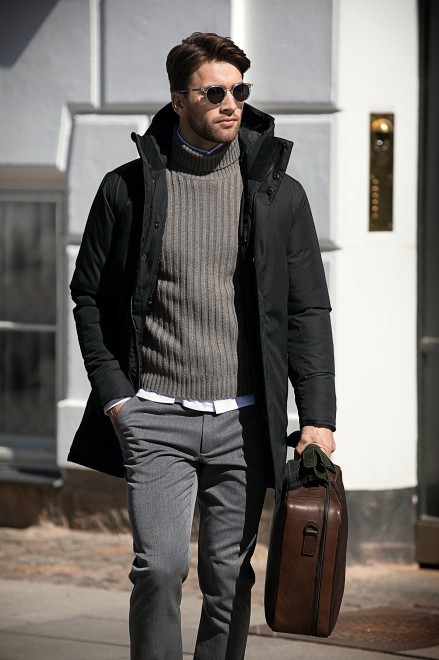 Nimbus Jacke extra lange Herren Winterjacke Mapleton im skandinavisch inspiriertem Design in schwarz