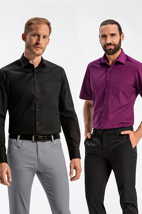 Berufsbekleidung Rezeption Greiff Casual Kollektion Basic Hemden in kurzarm und langarm