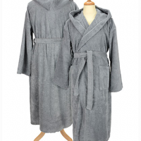 ARTG Bathrobe With Hood AR026 Anthracite Grey ARTG Bathrobe With Hood AR026 Anthracite Grey
