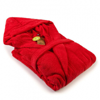 ARTG Bathrobe With Hood AR026 Fire Red ARTG Bathrobe With Hood AR026 Fire Red
