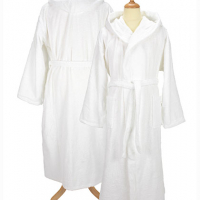 ARTG Bathrobe With Hood AR026 White ARTG Bathrobe With Hood AR026 White