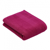 Vossen Tomorrow Duschtuch XF360D Cranberry Farbe Cranberry, VossenTomorrow Duschtuch  Streifenstruktur Umweltfreundlich und zu 100% biologisch abbaubar Supersoft  60 °C waschbar Trockner geeignet  Größenlauf 67 x 140 cm